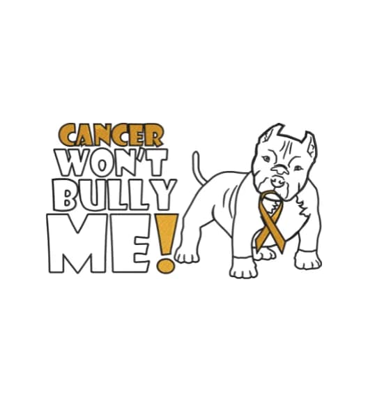 Cancer Won't Bully Me artwork with ribbon
