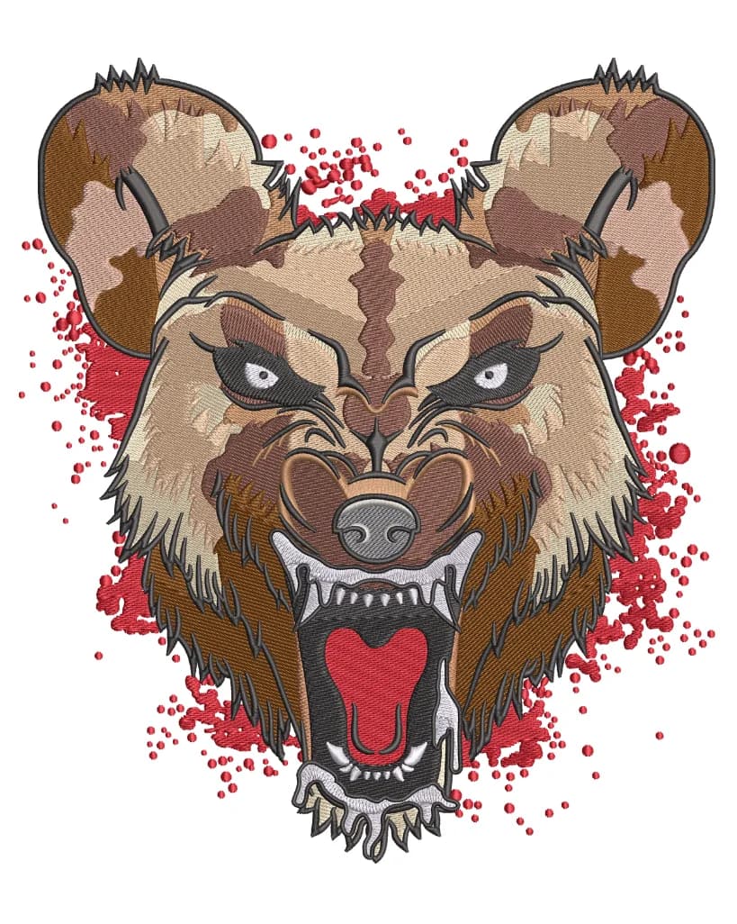 Embroidery digitizing sample